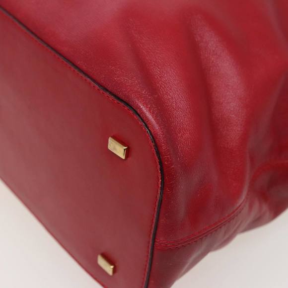 CELINE Hand Bag Leather 2way Red Auth yk13083 - Picture 15 of 16